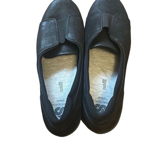 Clarks Cloud Steppers Black Ayla Band Slip on Comfort‎ Shoes 8.5 - Picture 2 of 7